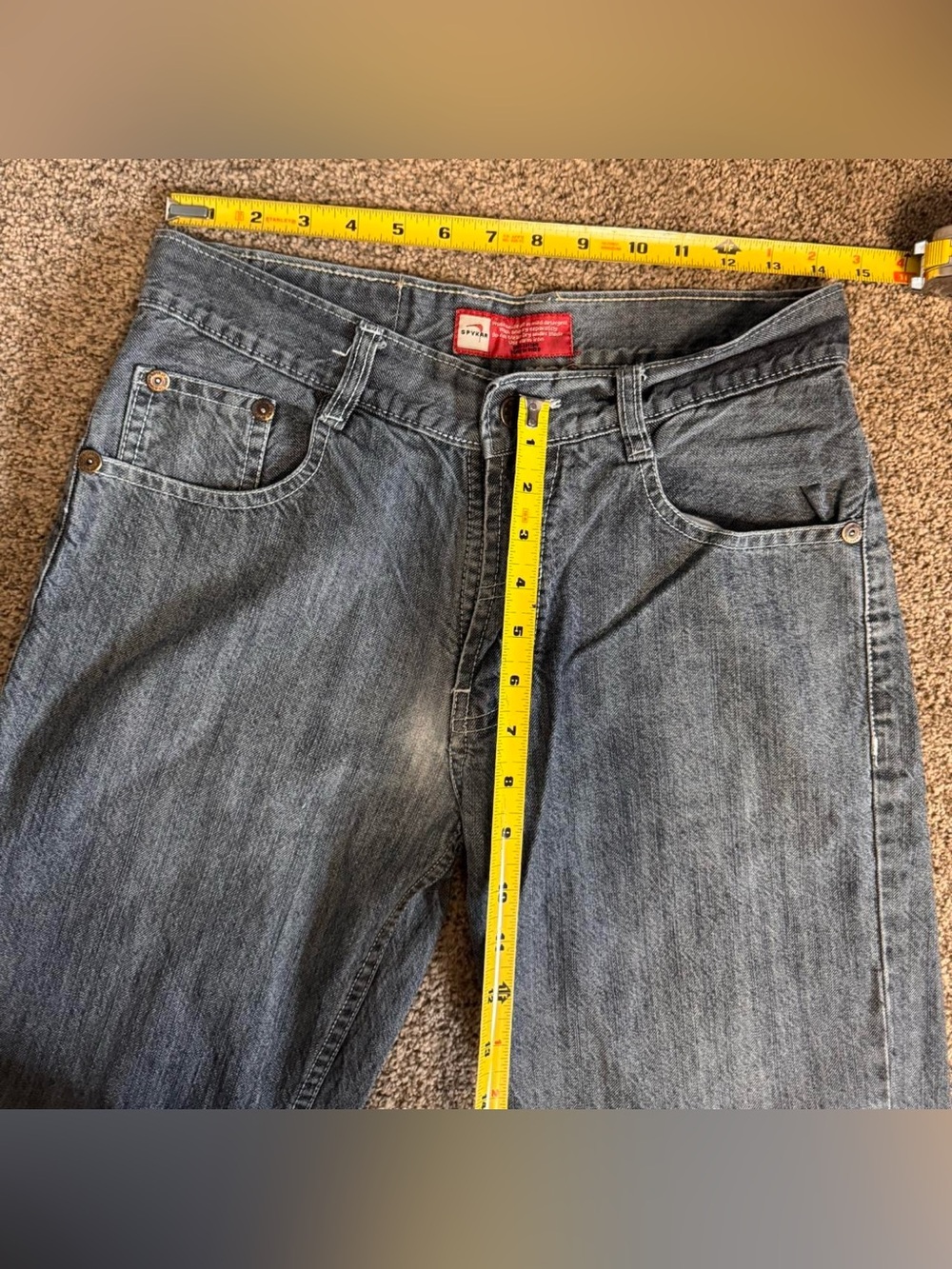 ❌SOLD❌Y2K Straight Leg Jeans W/ Red Detailing - Picture 5 of 7